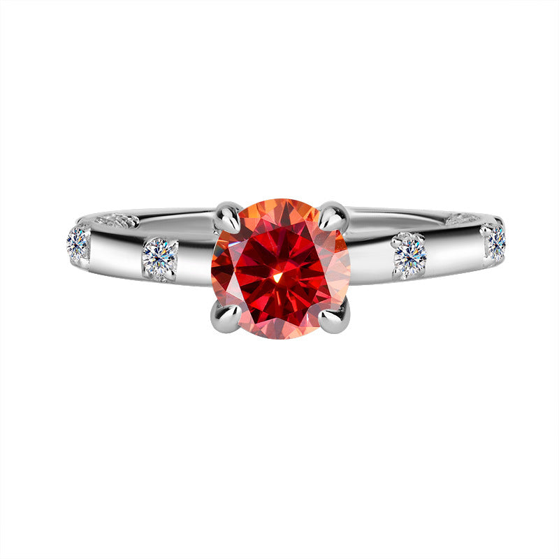 Exclusive for cross-border S925Pure Silver Moissanite Sun Never Sets Women's Diamond Ring Fashion Light Luxury Style Women's Wedding Ring Wholesale