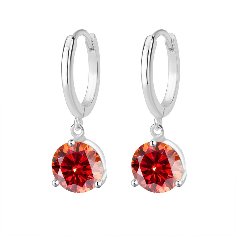 Best seller in europe and america S925Sterling Silver Three-Claw Earrings Moissanite Fashion Simple Earrings Moissanite Studs Factory Wholesale
