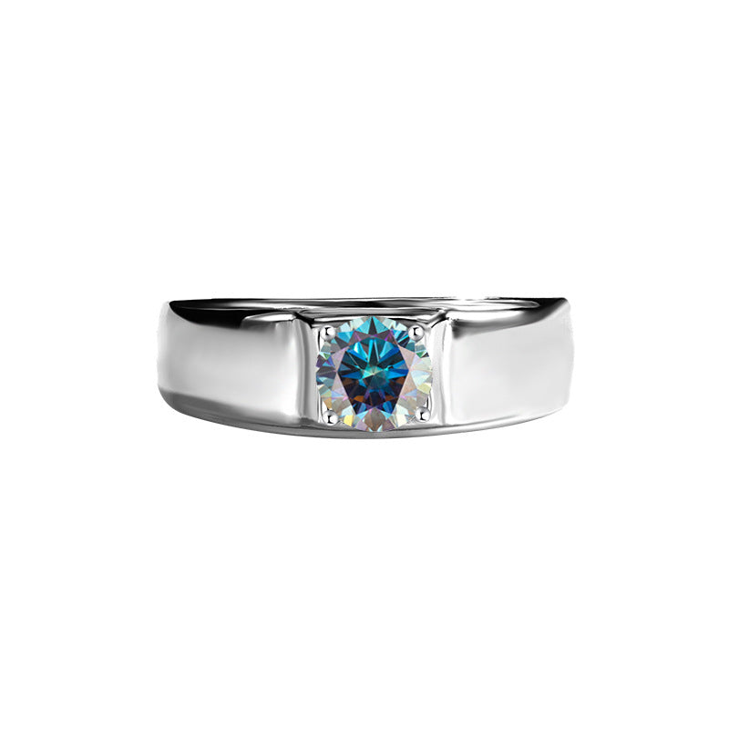 S925Sterling Silver Moissanite Classic Couple Rings Moissanite Jewelry Fashion Proposal Wedding Rings Factory Wholesale