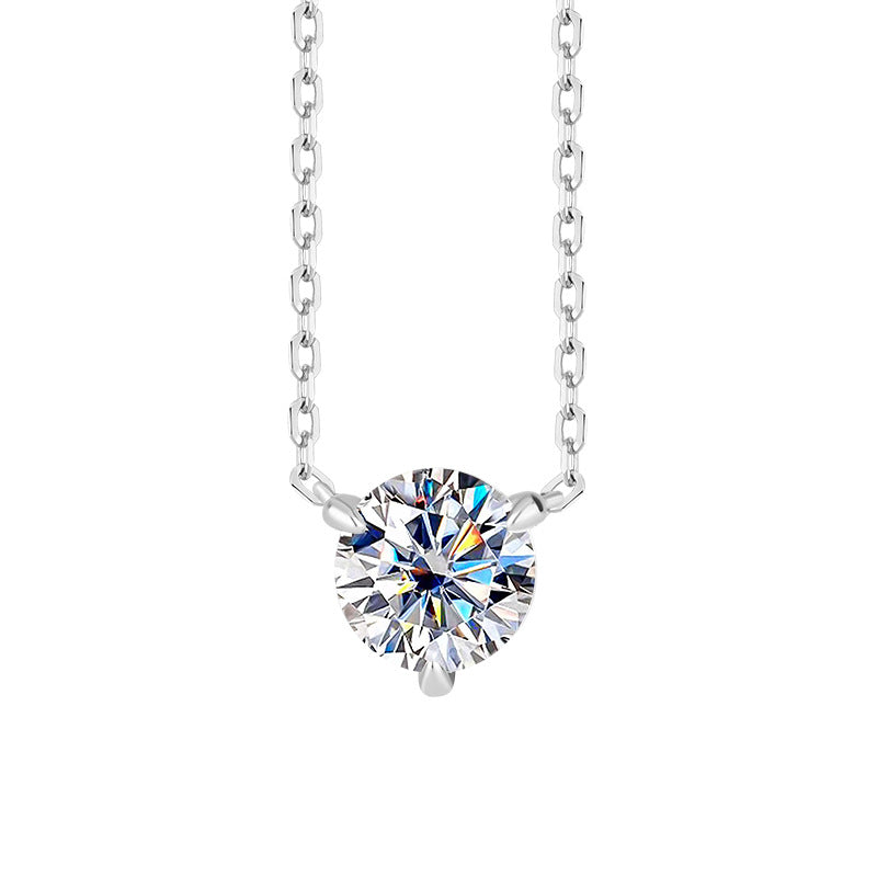S925Sterling Silver Classic Three-Claw Necklace Non-Fading Women's Pendant Light Luxury Fashion High-End Clavicle Chain Factory Wholesale