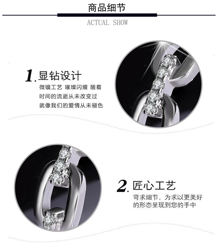 Cross-Border Europe and America s925Sterling Silver Moissanite Ring for Women, Diamond-Studded Index Finger Ring, Elegant Internet Celebrity Style ins Wholesale Silver Rings