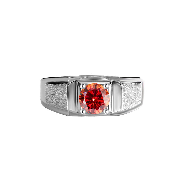 Cross-border hot selling S925Sterling Silver Moissanite Couple Rings Adjustable Open Proposal Wedding Rings Factory Wholesale