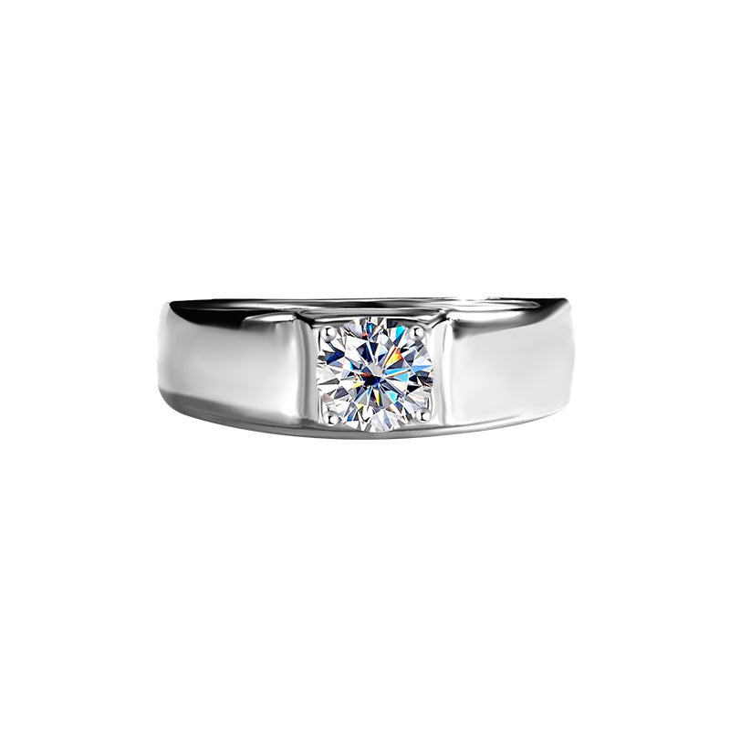 S925Sterling Silver Moissanite Classic Couple Rings Moissanite Jewelry Fashion Proposal Wedding Rings Factory Wholesale