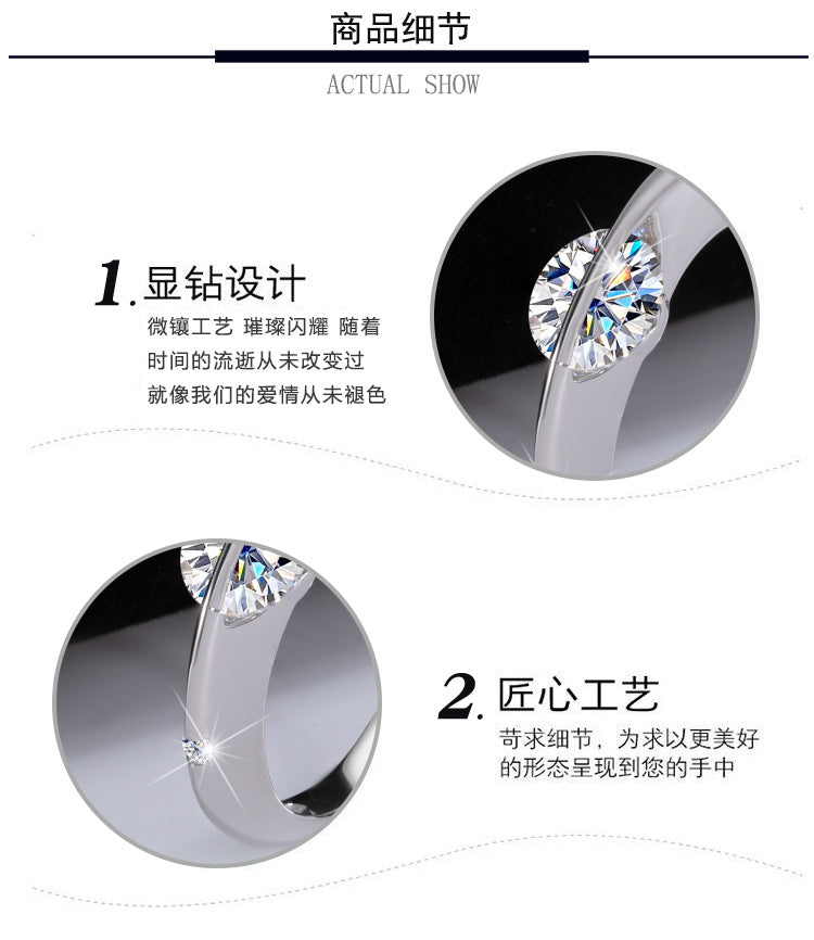 Cross-border hot selling S925Sterling Silver Moissanite Sparkling Planet Surrounding Rotating High-end Women's Ring Factory Wholesale