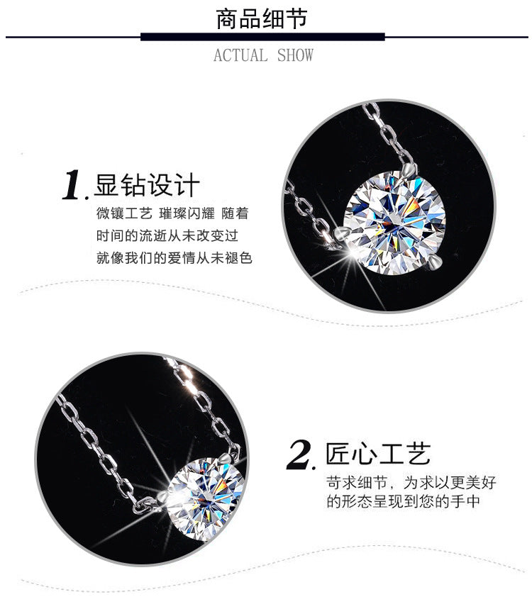 S925Sterling Silver Classic Three-Claw Necklace Non-Fading Women's Pendant Light Luxury Fashion High-End Clavicle Chain Factory Wholesale