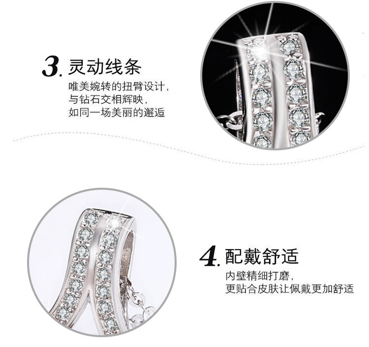s925Sterling Silver Herringbone Necklace Silver Pendant Moissanite Necklace for Women Classic Fashion Collarbone Chain In Stock Wholesale