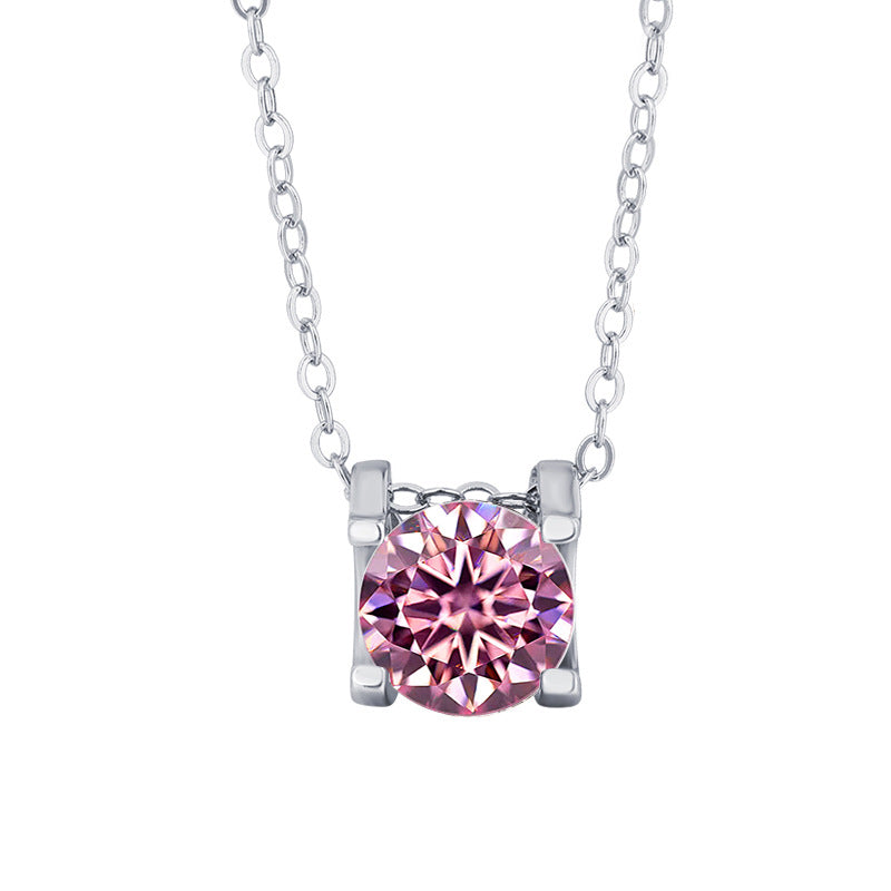 s925Pure Silver Bull Head Necklace Silver Pendant Moissanite Necklace for Women Classic Fashion Collarbone Chain In Stock Wholesale