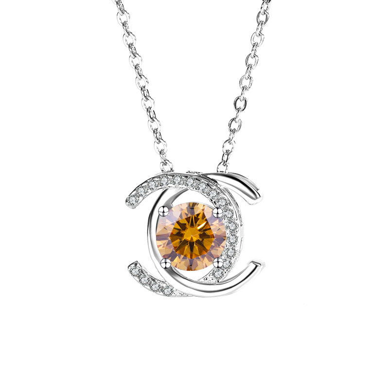 Cross-Border Europe and America S925Sterling Silver Beating Heart Clavicle Chain Necklace for Women Simple High-end Pendant Jewelry Wholesale Accessories