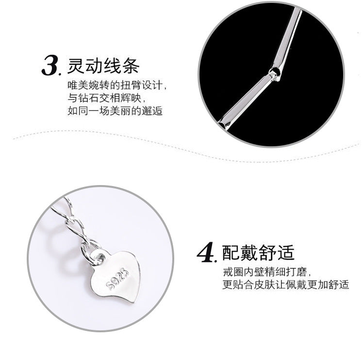 New S925Sterling Silver Moissanite Four-Leaf Clover Bracelet Fashion Women's Bracelet TikTok Kuaishou Live Streaming Factory Direct Sale