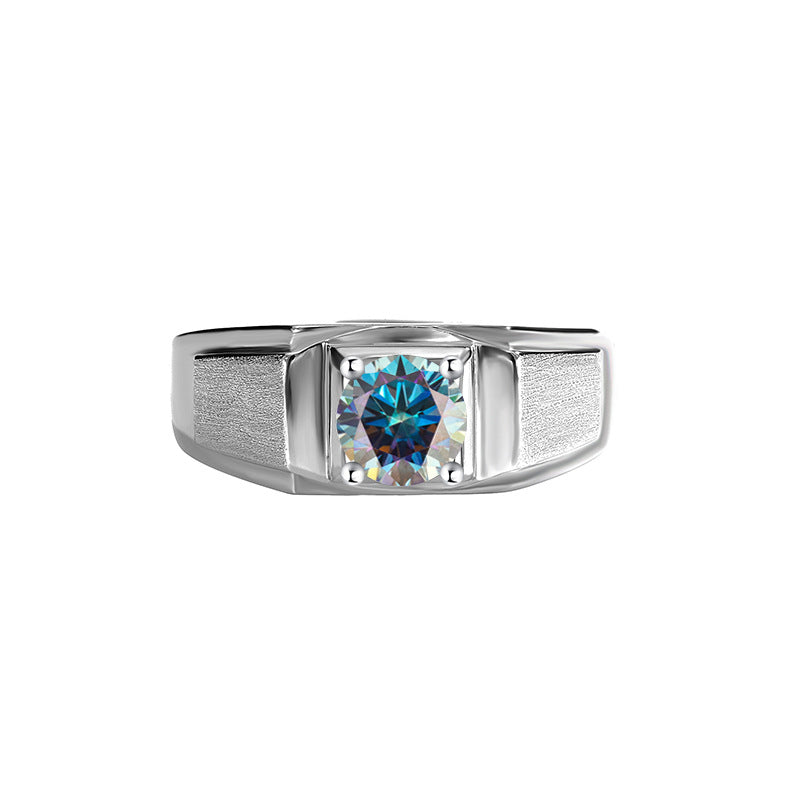 Cross-border hot selling S925Sterling Silver Moissanite Couple Rings Adjustable Open Proposal Wedding Rings Factory Wholesale
