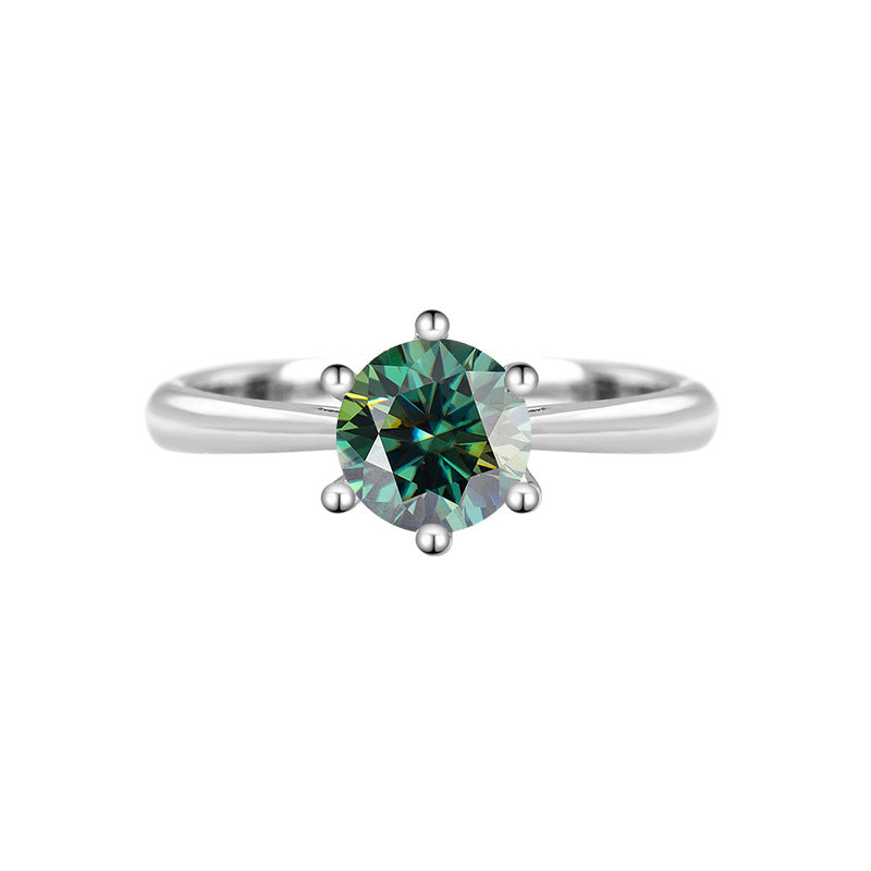 S925Sterling Silver Moissanite Classic Couple Rings Moissanite Jewelry Fashion Proposal Wedding Rings Factory Wholesale