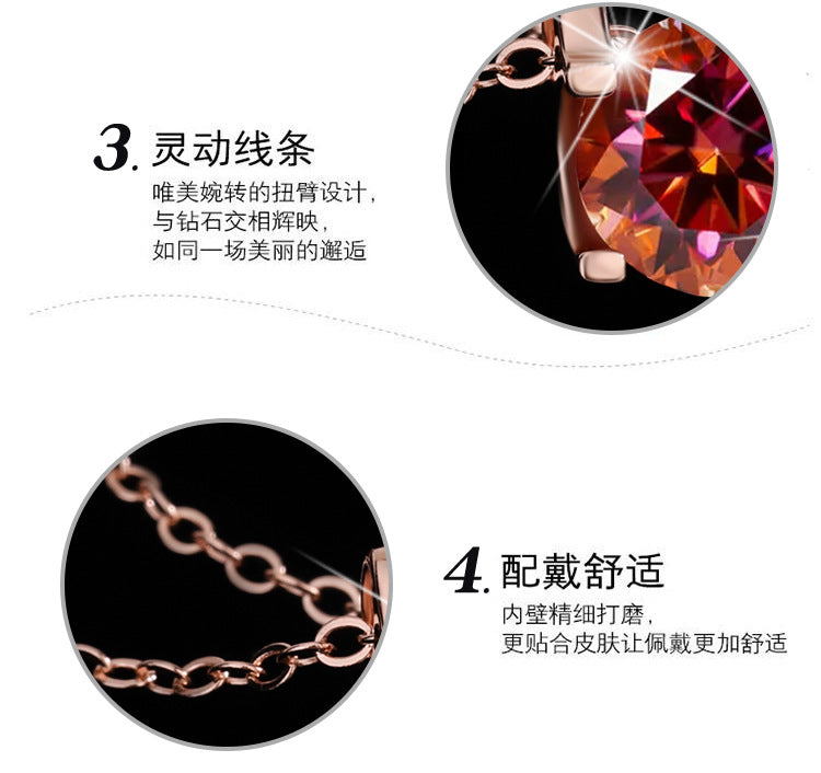 s925Sterling Silver Colorful Moissanite Diamond Bull Head Necklace for Women Classic Pendant Women's Fashion Hot Sale Clavicle Chain Wholesale