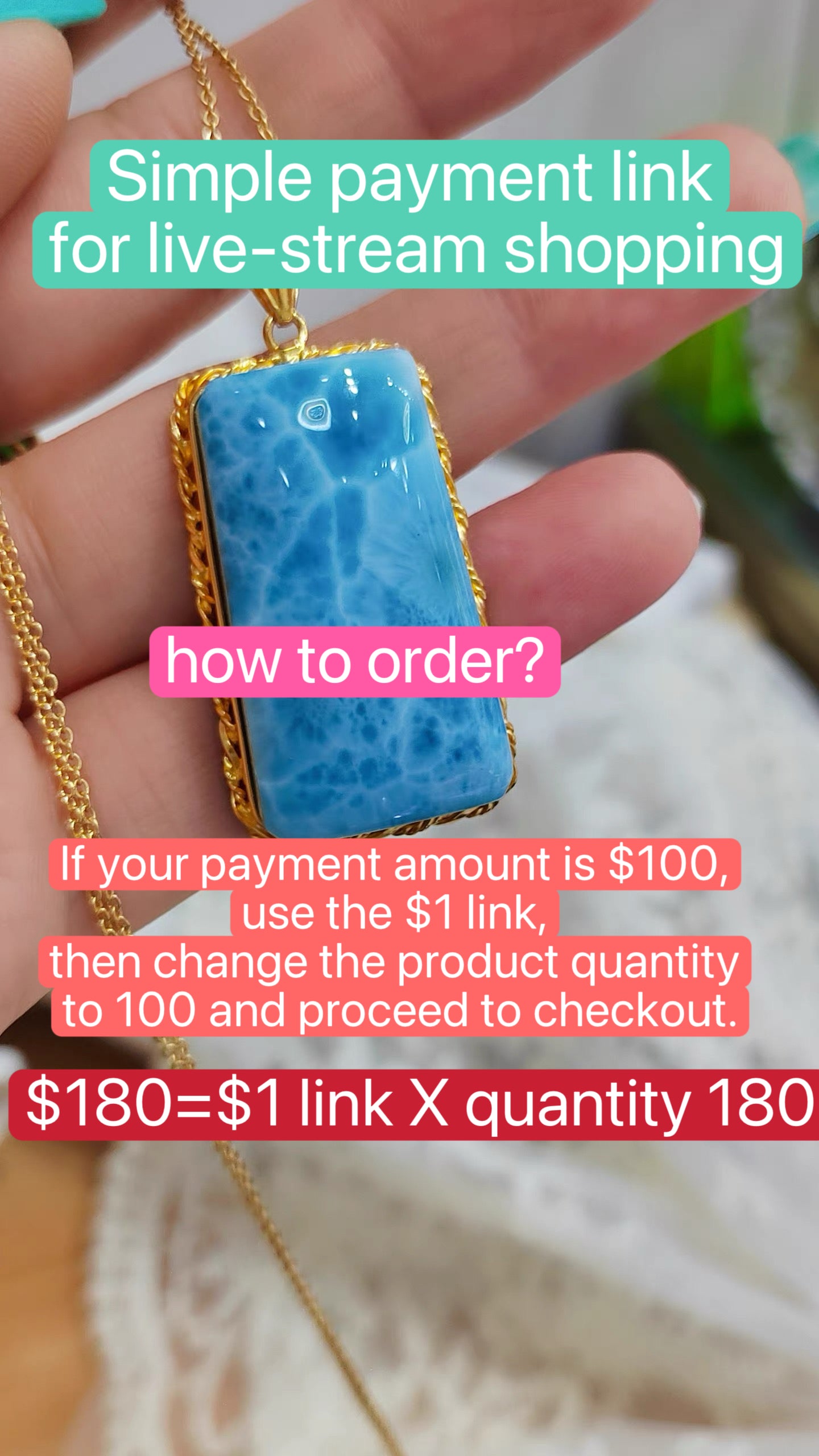 0001 Simple payment link for live-stream shopping