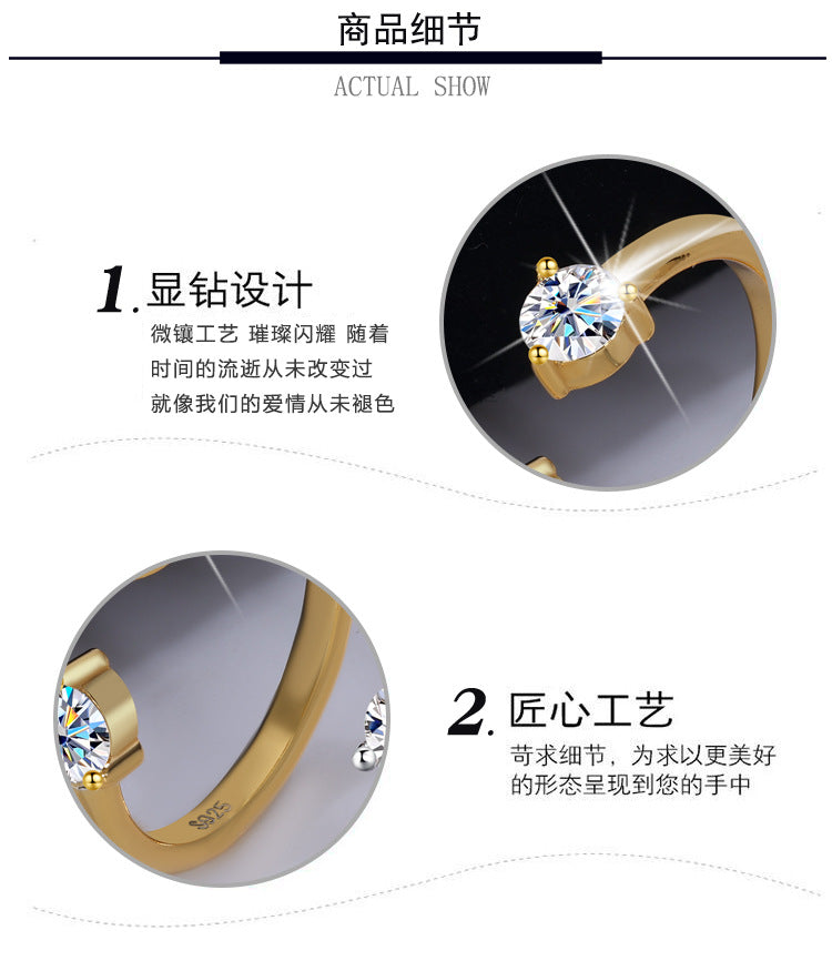 S925Sterling Silver Couple Matching Rings for Women, Moissanite Diamond Set Rings, Stackable Rings, High-end Women's Rings, Factory Wholesale