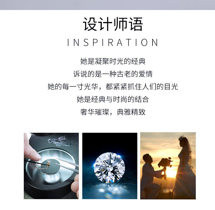 Cross-border hot selling S925Silver Genuine Moissanite Snowflake Earrings Elegant Simple Moissanite Ear Jewelry Factory Wholesale
