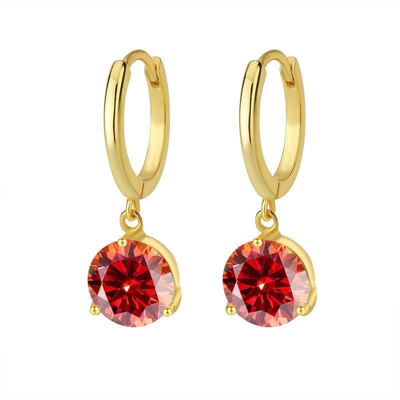 Best seller in europe and america S925Sterling Silver Three-Claw Earrings Moissanite Fashion Simple Earrings Moissanite Studs Factory Wholesale