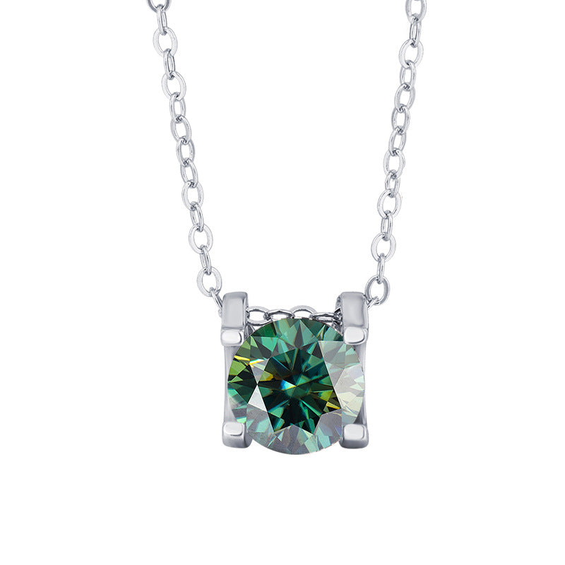 s925Pure Silver Bull Head Necklace Silver Pendant Moissanite Necklace for Women Classic Fashion Collarbone Chain In Stock Wholesale