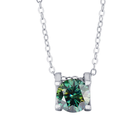 s925Pure Silver Bull Head Necklace Silver Pendant Moissanite Necklace for Women Classic Fashion Collarbone Chain In Stock Wholesale