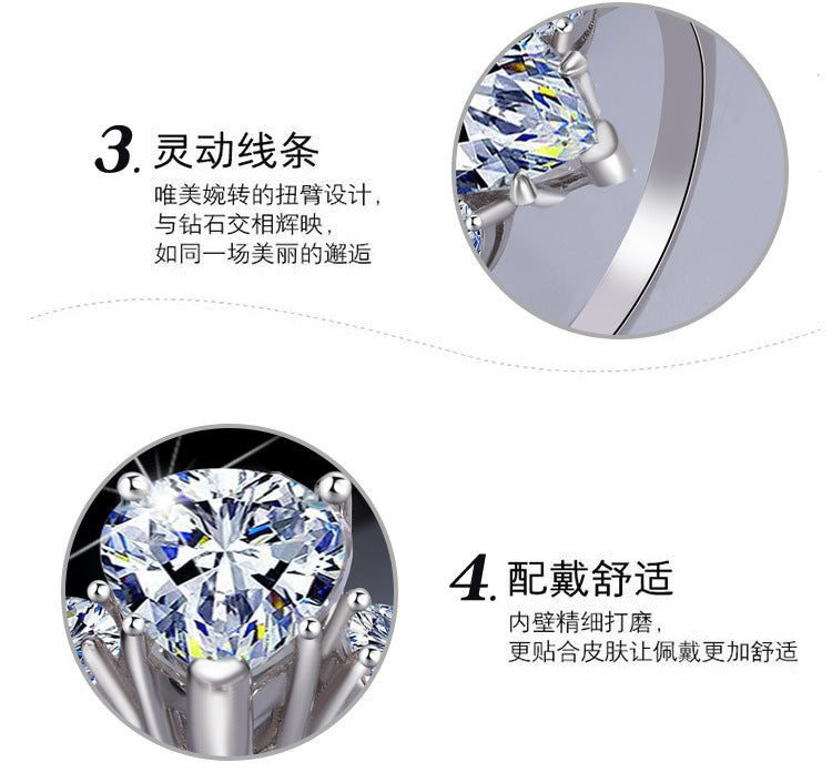 Best seller in europe and america S925Silver Moissanite Water Drop Pear-Shaped Ring with Luxurious Irregular Cut Diamonds 4Wholesale Women's Carat Rings