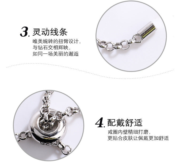 S925Sterling Silver Bracelet Moissanite Bracelet Starry Sky Round Bag Simple Fashion Women's TikTok Live Streaming Factory Direct Sale