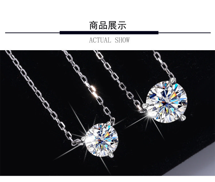 S925Sterling Silver Classic Three-Claw Necklace Non-Fading Women's Pendant Light Luxury Fashion High-End Clavicle Chain Factory Wholesale