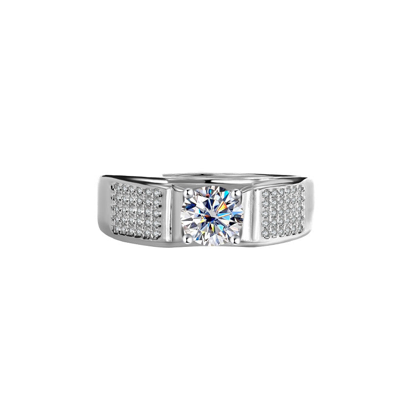 S925Sterling Silver Moissanite Couple Rings for Men and Women, Moissanite Jewelry for Proposal and Wedding, Wholesale from Factory Source