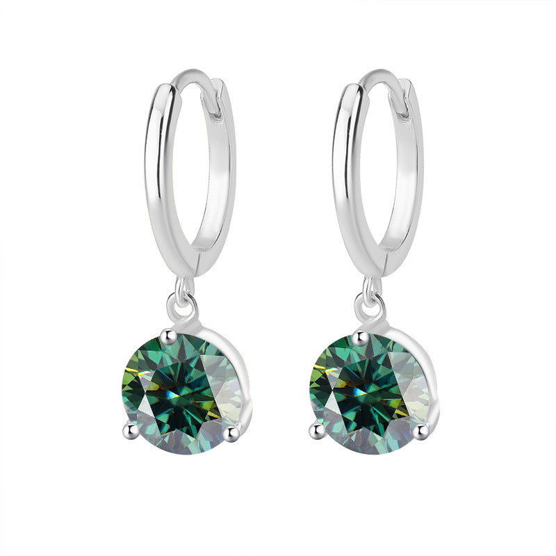 Best seller in europe and america S925Sterling Silver Three-Claw Earrings Moissanite Fashion Simple Earrings Moissanite Studs Factory Wholesale